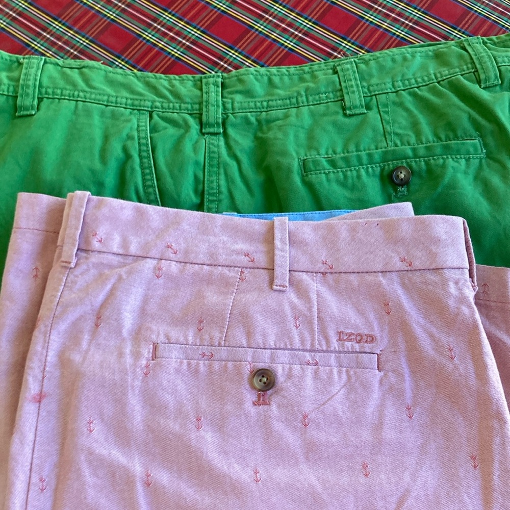 IZOD Green and Pink Shorts Set